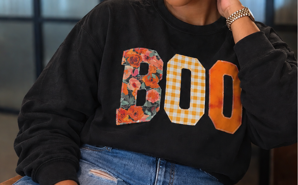 Boo-tique Patchwork Sweatshirt PRE- ORDER