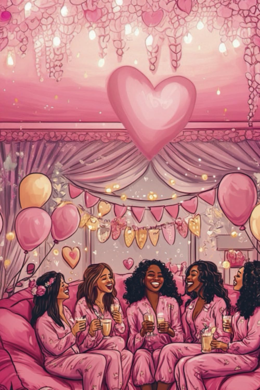 Galentine’s Day Journal: 100 Blank Pages for Notes, Doodles, and Creative Ideas.: Pink Pajamas