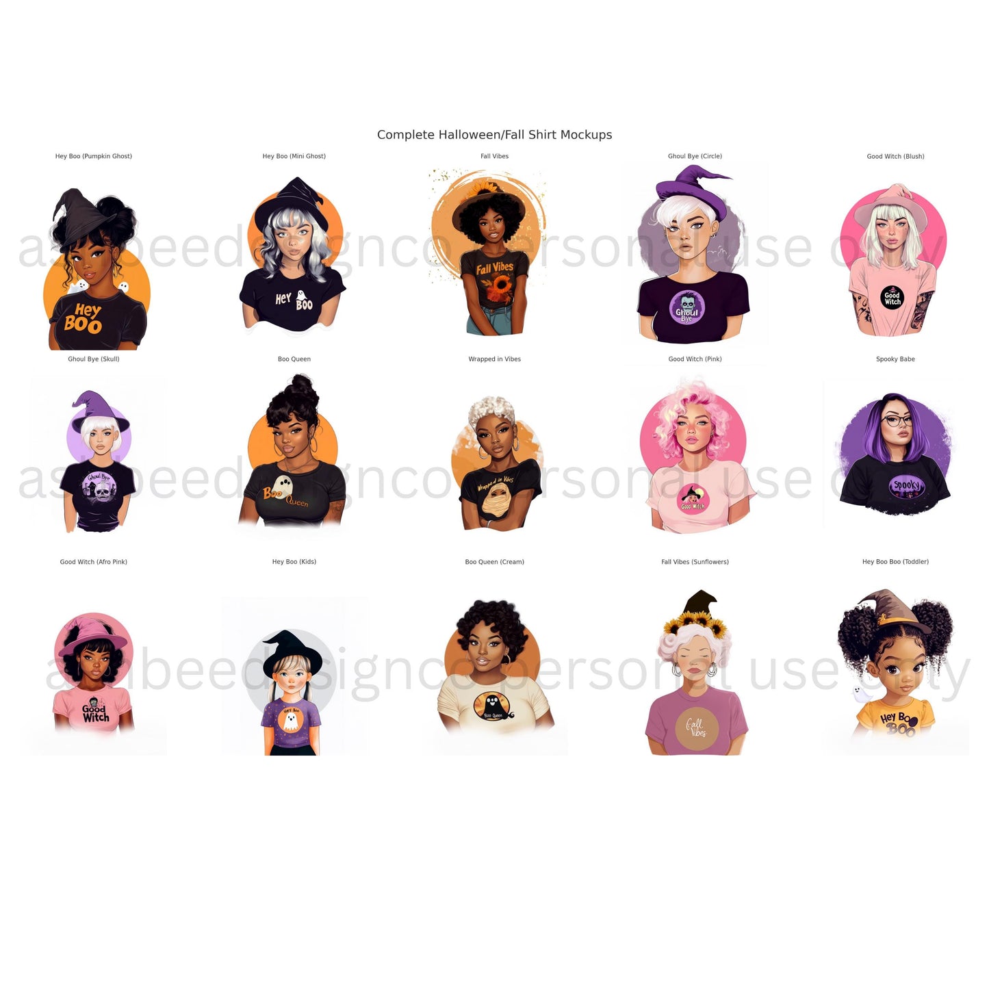 Chic Halloween Bundle Digital Shirt Designs – SVG + PNG Sublimation