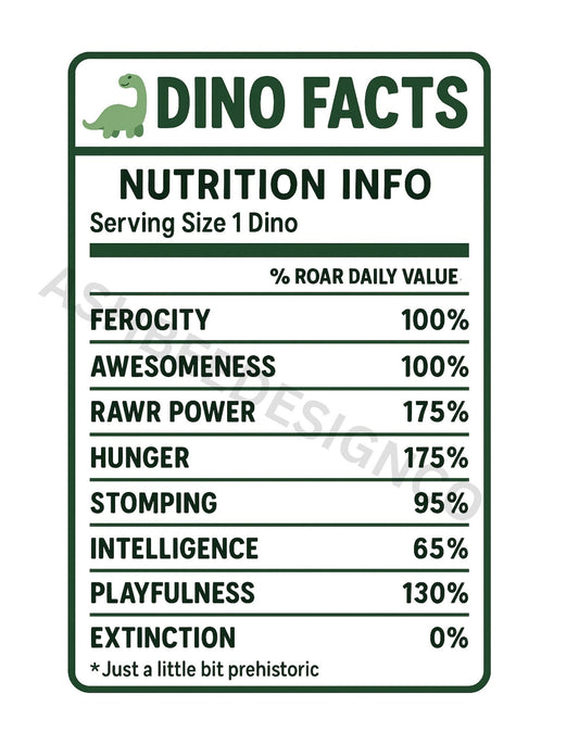 DINO Nutrition Party Label | Chip Bag