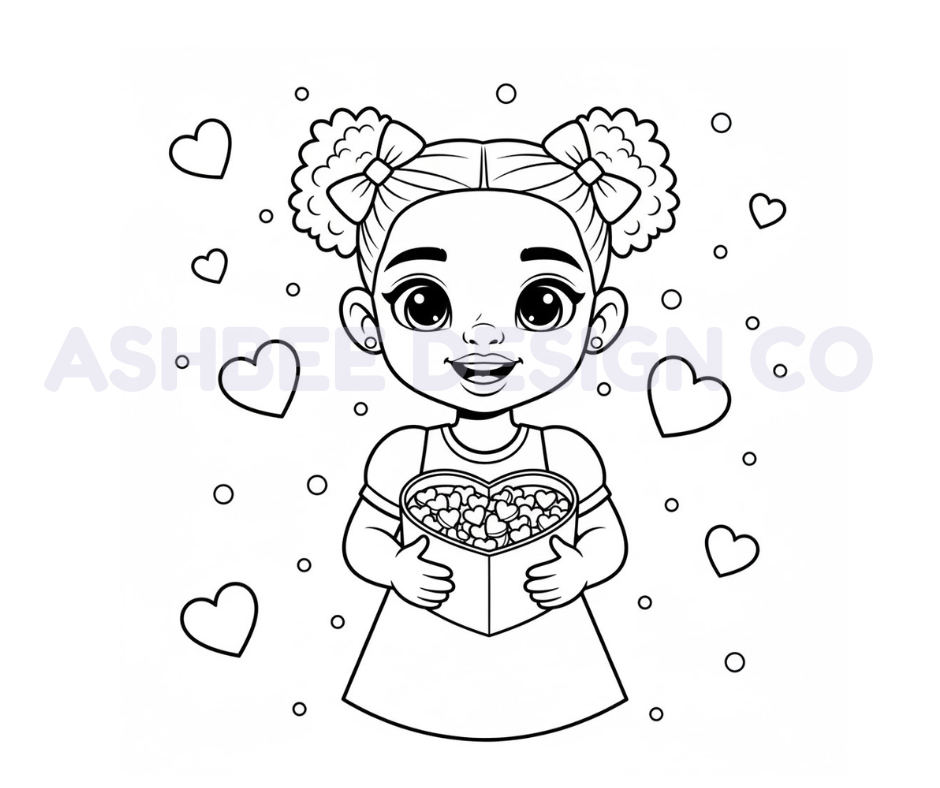 💖 Valentine’s Coloring Book (Digital Download)