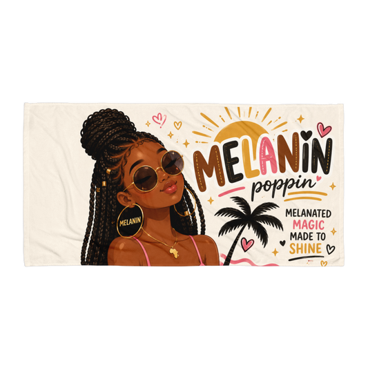Melanin Poppin Beach Towel