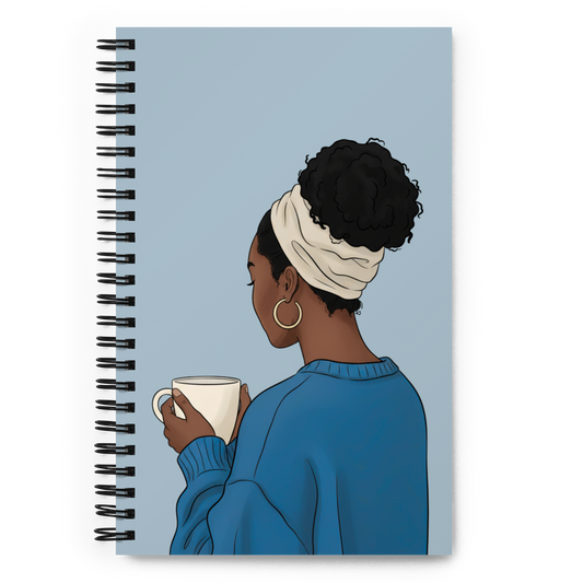 Lofi Coffee Girl Spiral notebook